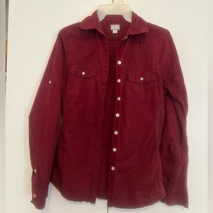 Maroon button down shirt